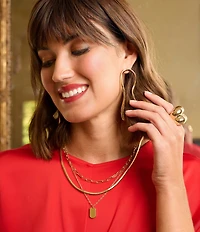 Gemma Layne Charm Multi Layer Chain Short Pendant Necklace