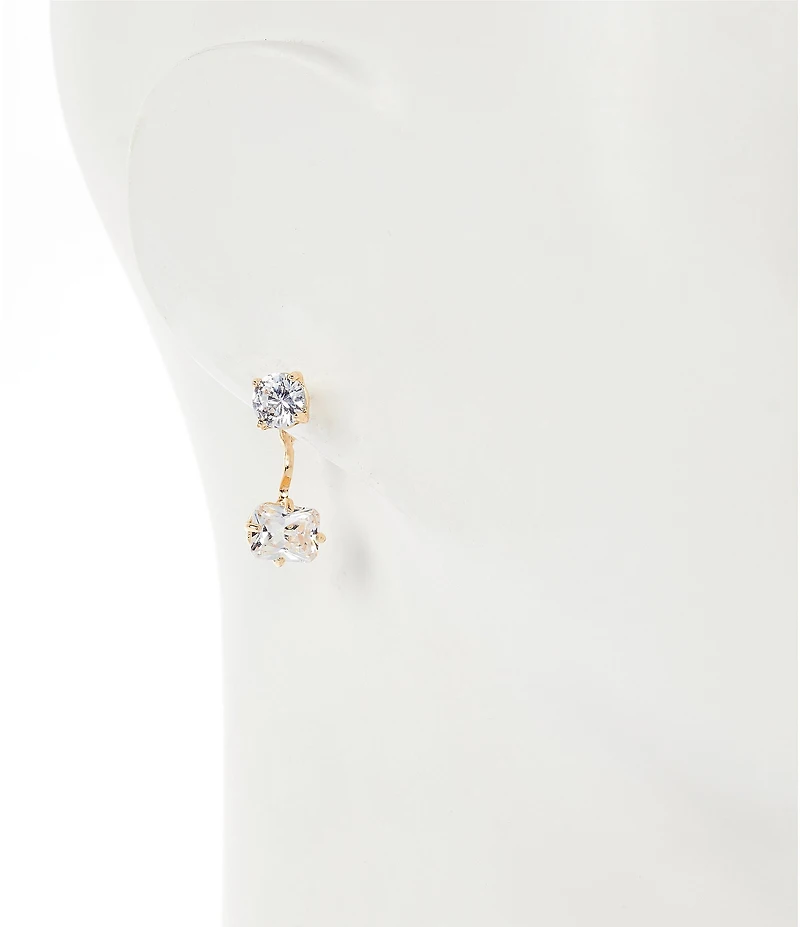 Gemma Layne Cubic Zirconia Stone Front Back Earrings