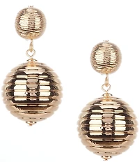 Gemma Layne Double Textured Ball Drop Earrings