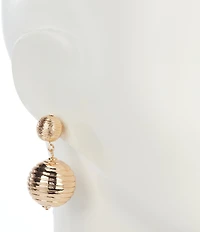 Gemma Layne Double Textured Ball Drop Earrings