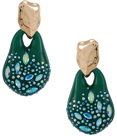Gemma Layne Embellished Resin Drop Statement Earrings