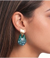 Gemma Layne Embellished Resin Drop Statement Earrings