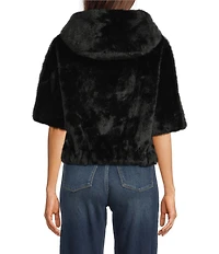 Gemma Layne Faux Fur Zip Hooded Jacket