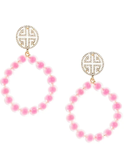 Gemma Layne Geo Beaded Statement Earrings