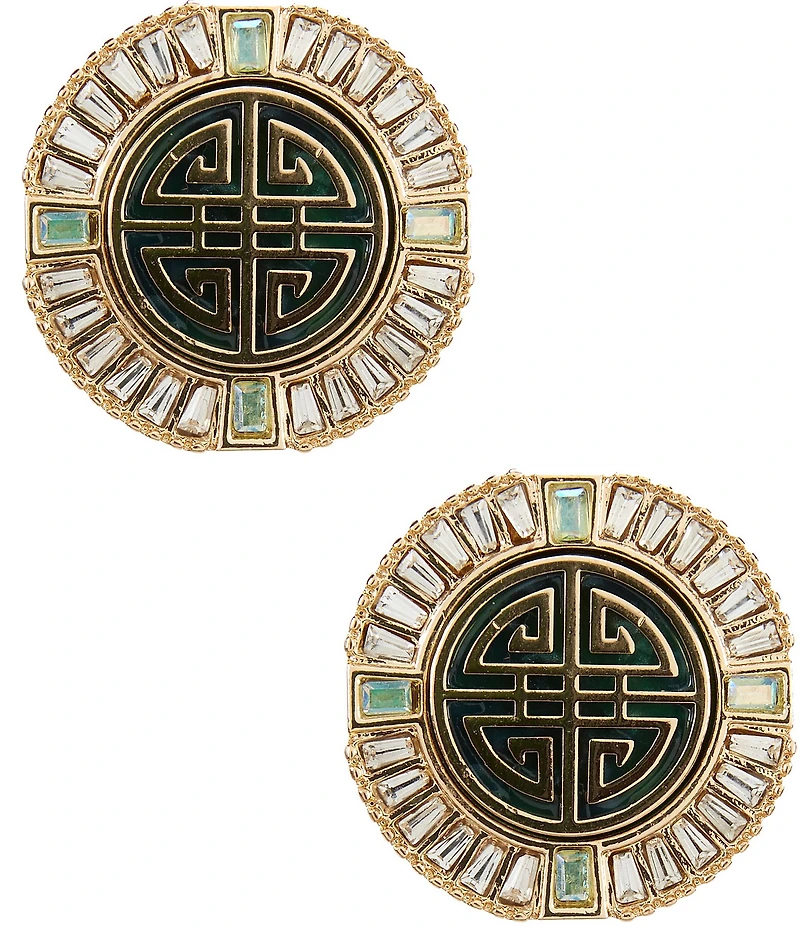 Gemma Layne Geo Stone Stud Earrings