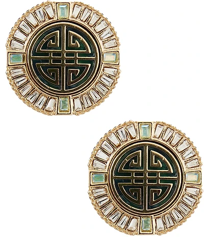 Gemma Layne Geo Stone Stud Earrings