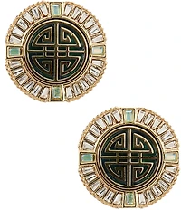 Gemma Layne Geo Stone Stud Earrings
