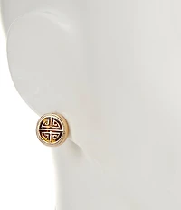 Gemma Layne Geo Stud and Pave Hoop Earring Set