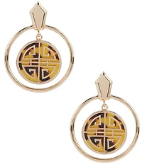 Gemma Layne Geo Tortoise Drop Earrings