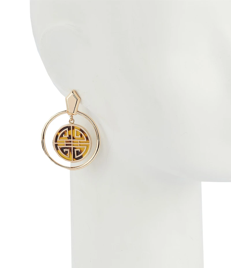 Gemma Layne Geo Tortoise Drop Earrings