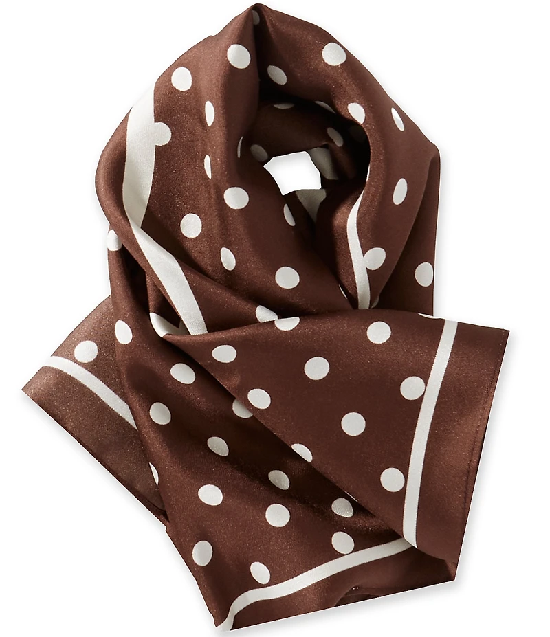 Gemma Layne Geometric and Polka Dot Silk Square Scarf