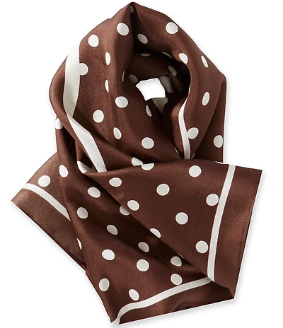 Gemma Layne Geometric and Polka Dot Silk Square Scarf