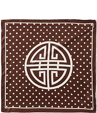 Gemma Layne Geometric and Polka Dot Silk Square Scarf