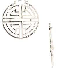 Gemma Layne Geometric Cutout Hoop Earrings