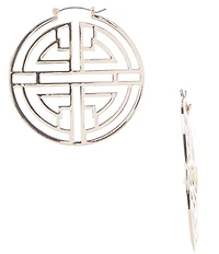 Gemma Layne Geometric Cutout Hoop Earrings