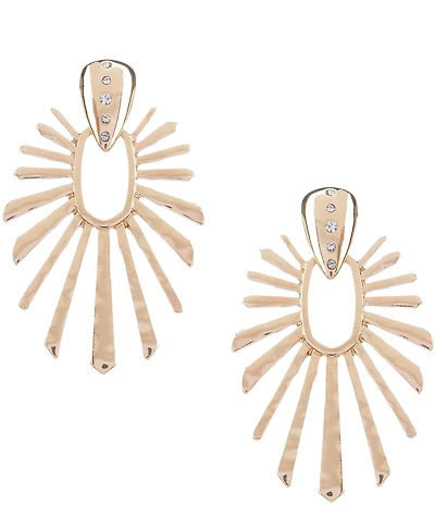Gemma Layne Hammered Burst Statement Drop Earrings