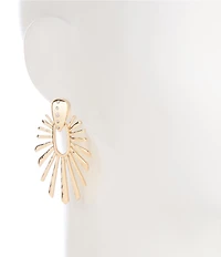 Gemma Layne Hammered Burst Statement Drop Earrings