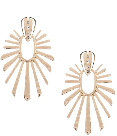 Gemma Layne Hammered Burst Statement Drop Earrings