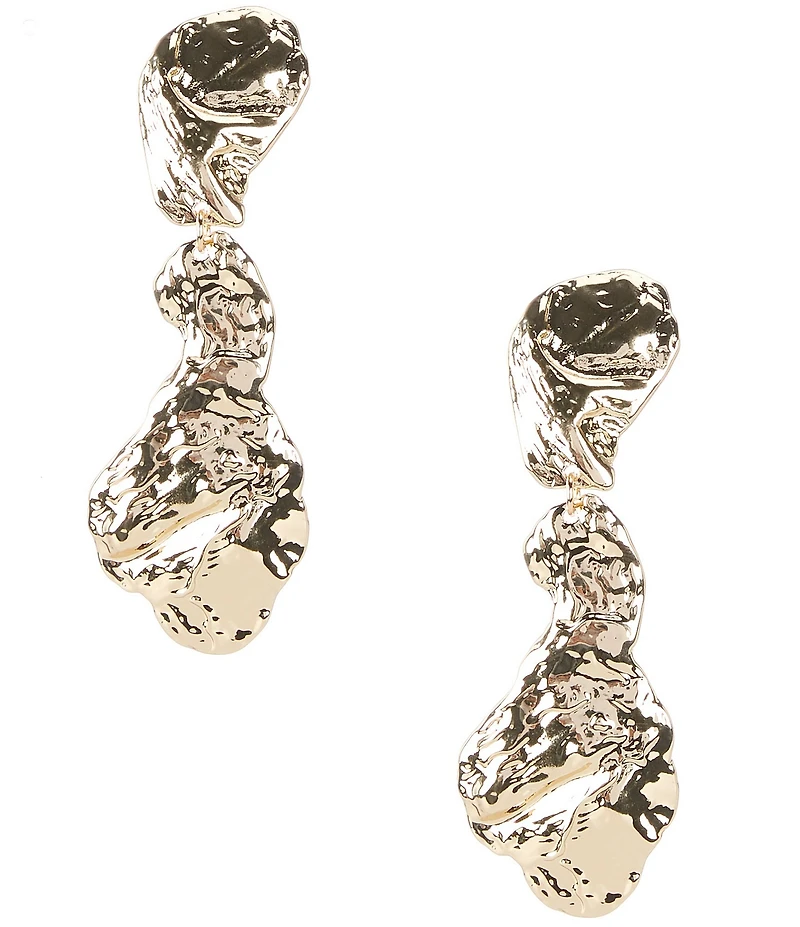 Gemma Layne Hammered Drop Earrings