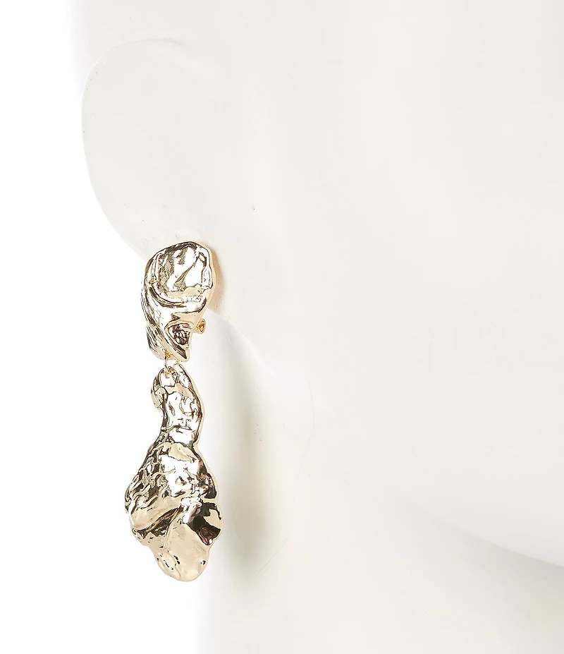 Gemma Layne Hammered Drop Earrings