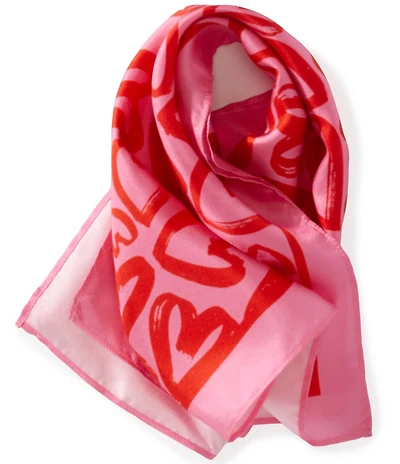 Gemma Layne Heart Silk Square Scarf