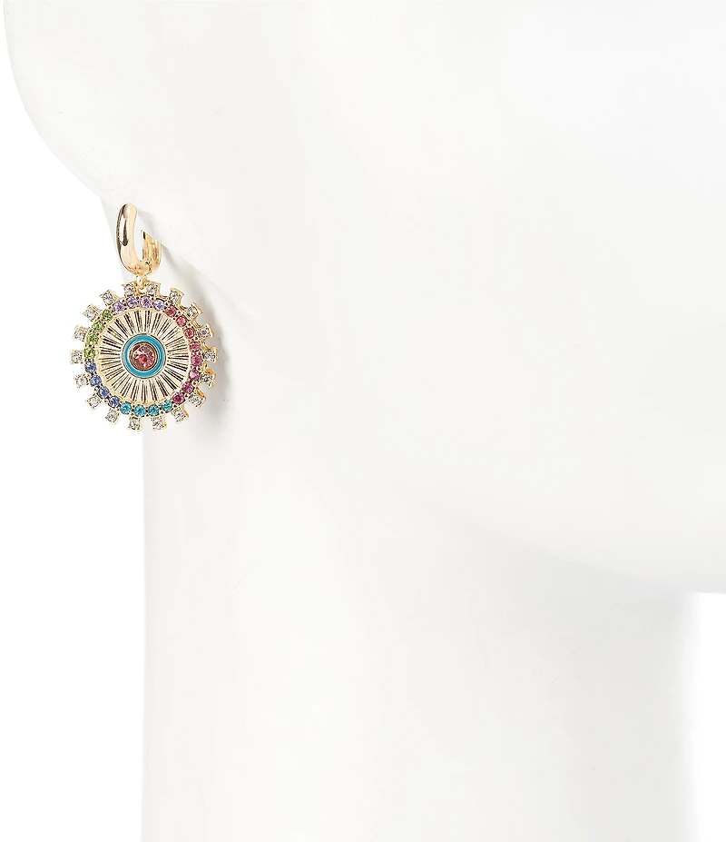 Gemma Layne Hoop Earrings with Burst Charm