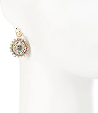 Gemma Layne Hoop Earrings with Burst Charm