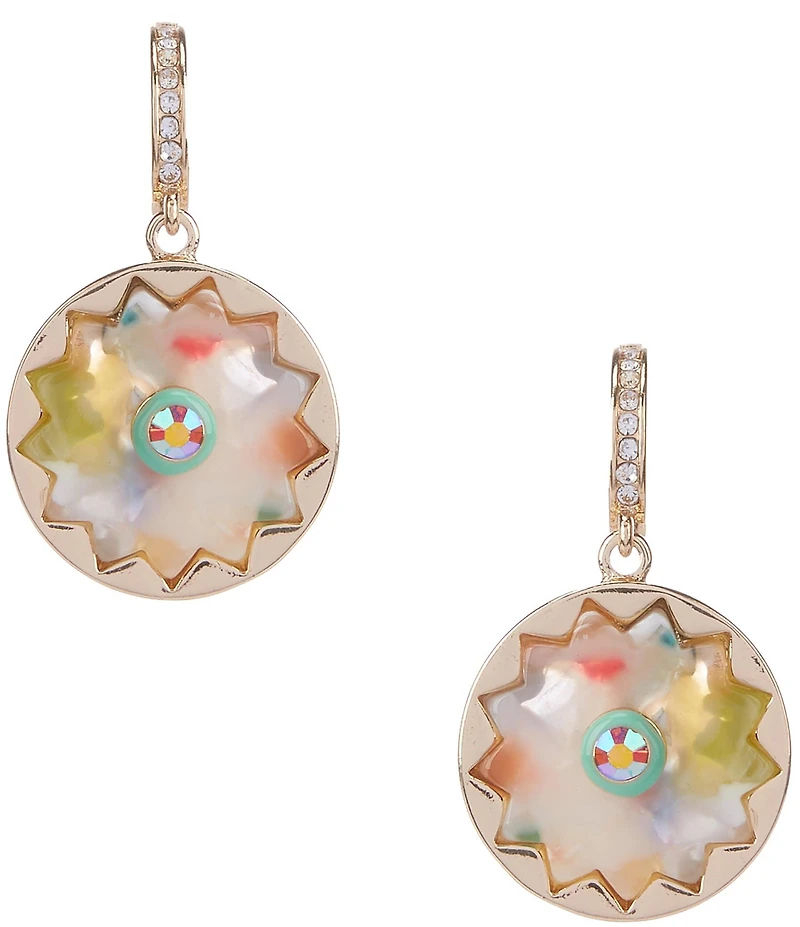 Gemma Layne Hoop Resin Eye Charm Earrings
