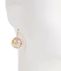 Gemma Layne Hoop Resin Eye Charm Earrings