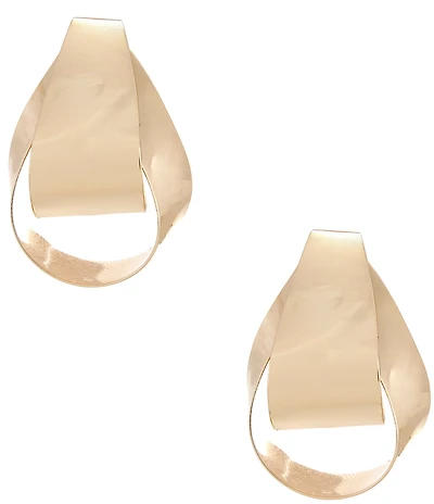 Gemma Layne Interlock Oval Statement Drop Earrings