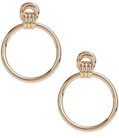 Gemma Layne Intertwined Round Open Link Drop Earrings