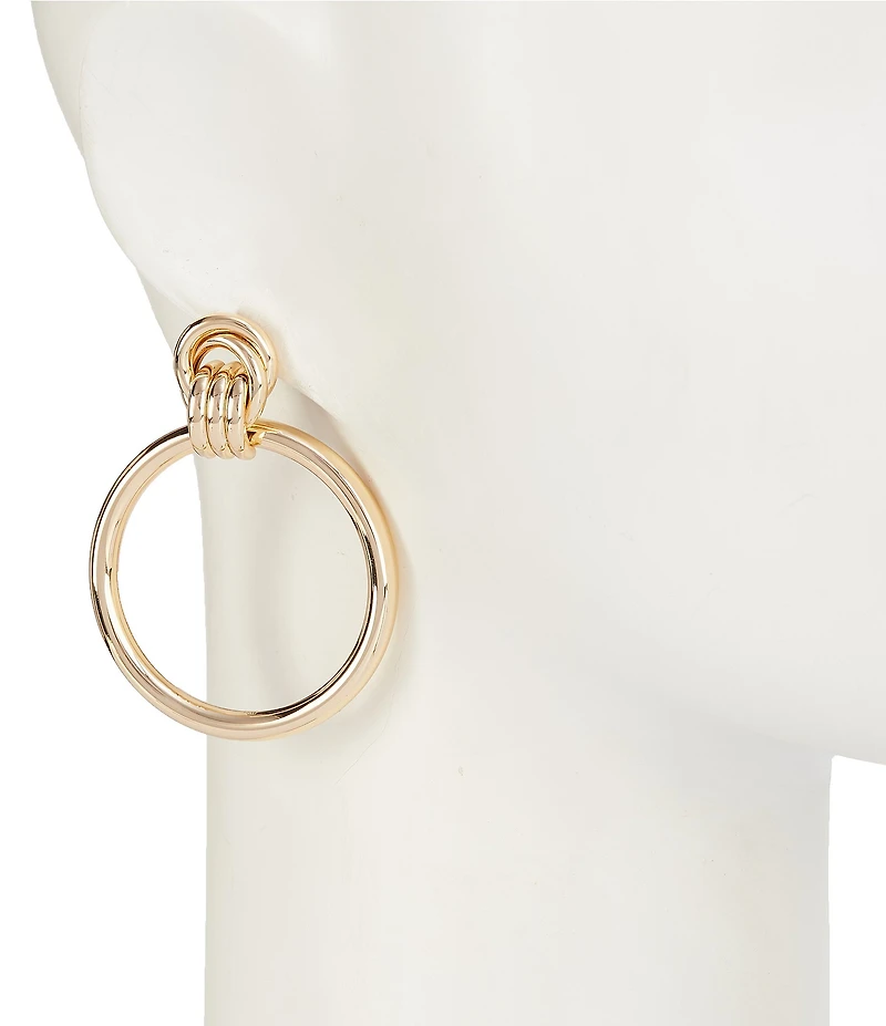 Gemma Layne Intertwined Round Open Link Drop Earrings
