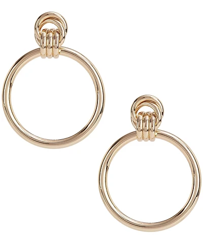 Gemma Layne Intertwined Round Open Link Drop Earrings