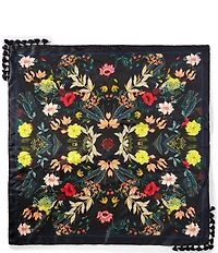 Gemma Layne Large Floral Print Silk Square Scarf