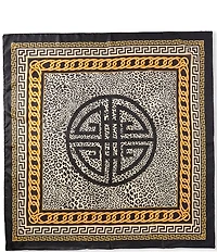 Gemma Layne Leopard and Geometric Silk Square Scarf