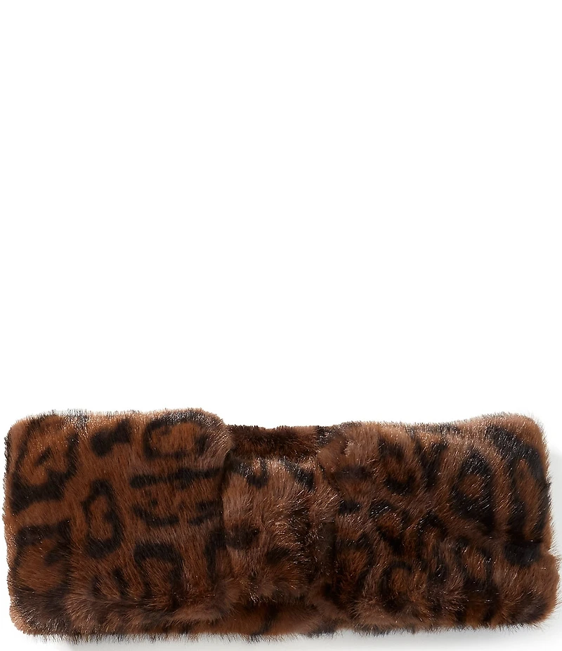 Gemma Layne Leopard Faux Fur Headband