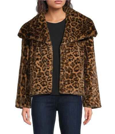 Gemma Layne Leopard Faux Fur Jacket