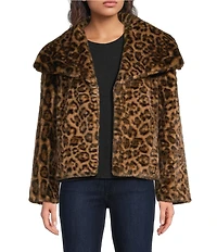 Gemma Layne Leopard Faux Fur Jacket