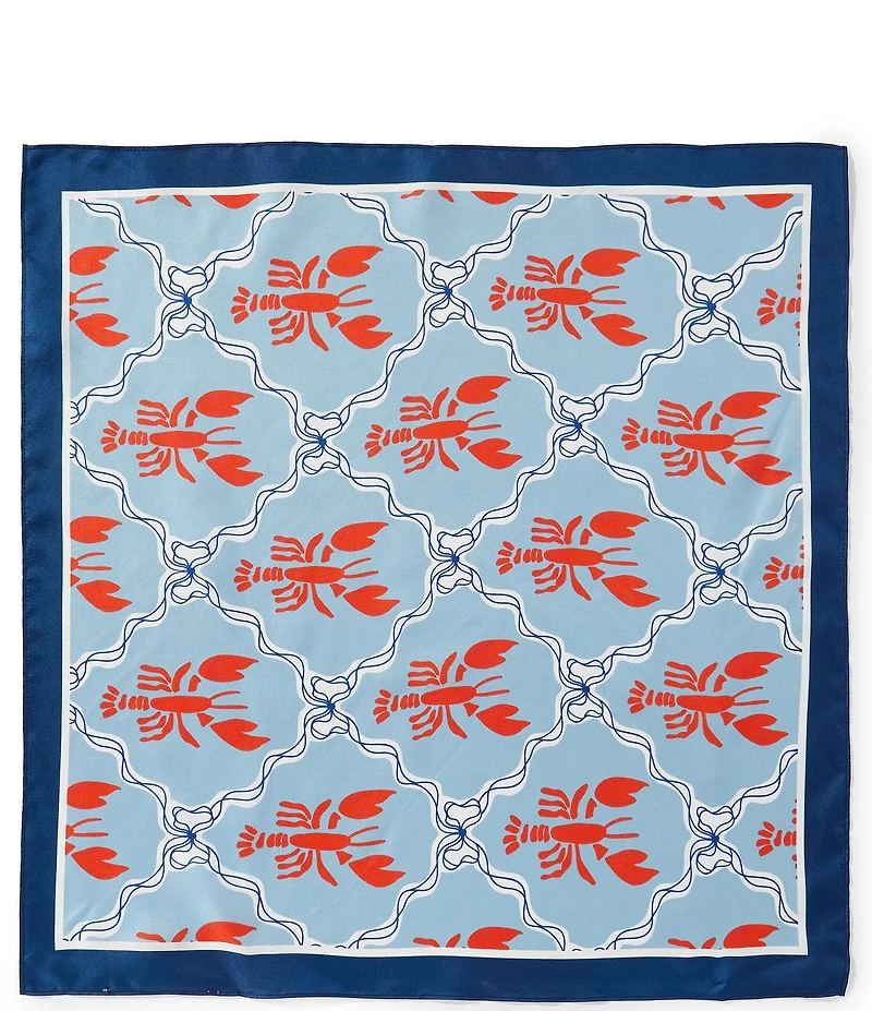 Gemma Layne Lobster Print Silk Square Scarf