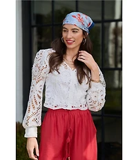Gemma Layne Lobster Print Silk Square Scarf