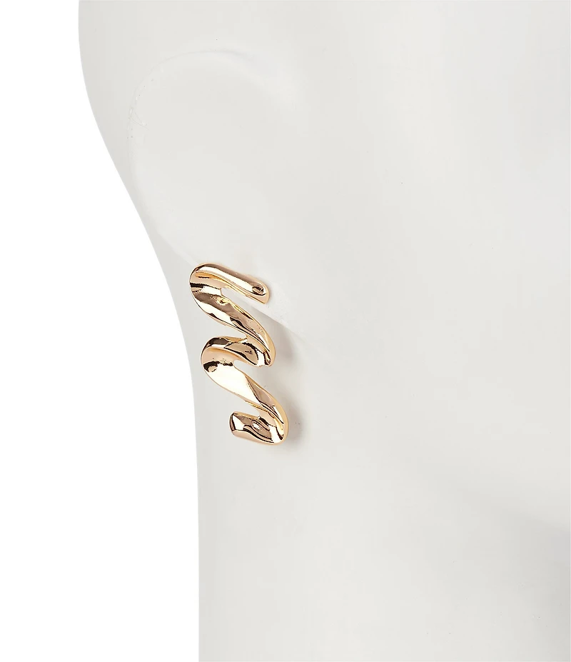 Gemma Layne Metal Squiggle Drop Earrings