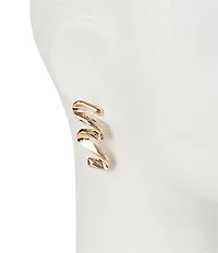 Gemma Layne Metal Squiggle Drop Earrings