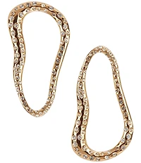 Gemma Layne Mismatched Pave Oval Drop Earrings