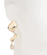 Gemma Layne Mismatched Squiggle Drop Pave Earrings