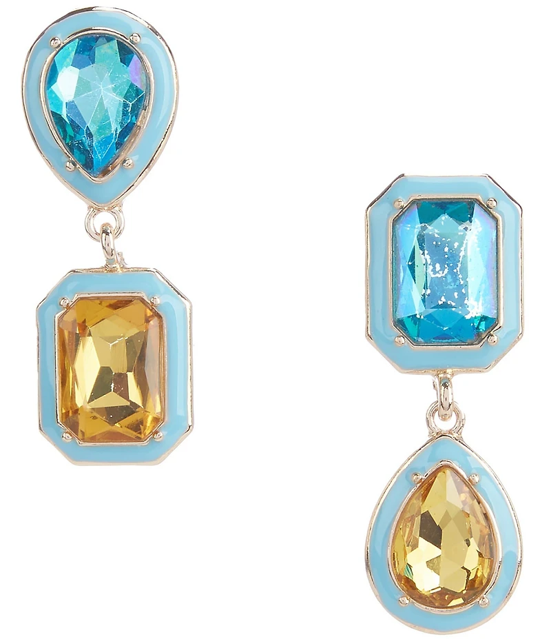 Gemma Layne Mismatched Stone Drop Earrings
