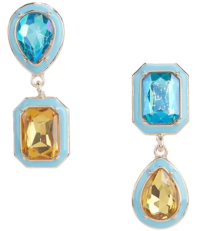 Gemma Layne Mismatched Stone Drop Earrings