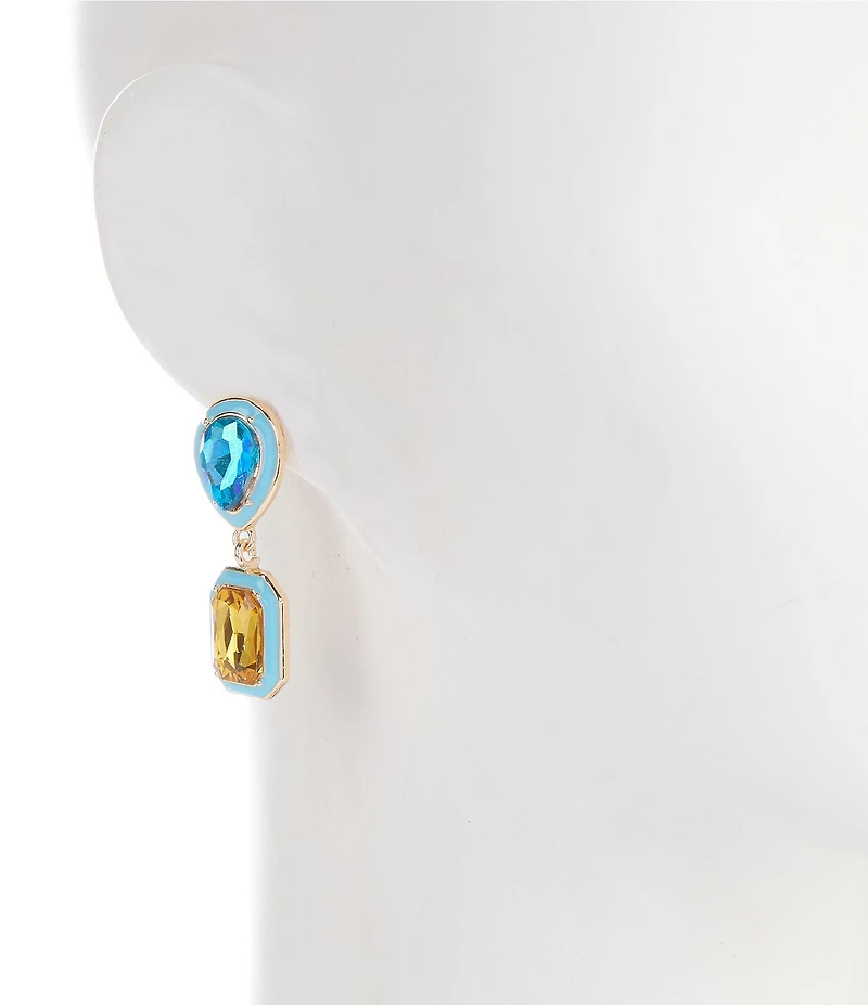 Gemma Layne Mismatched Stone Drop Earrings