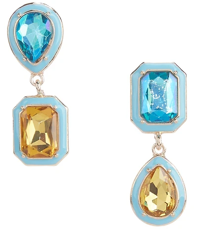 Gemma Layne Mismatched Stone Drop Earrings