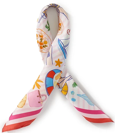 Gemma Layne Multi Beach Icon Silk Square Scarf
