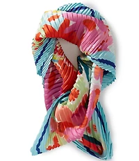 Gemma Layne Multi Floral Pleated Square Scarf